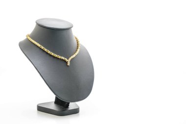 güzel ve lüks kolye takı ile boyun standı 