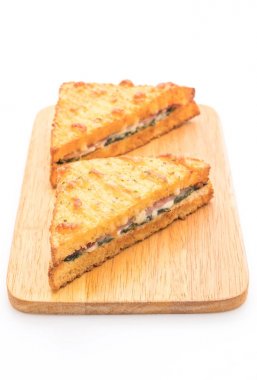 fırında ıspanak ve Jambonlu sandviç sos ile