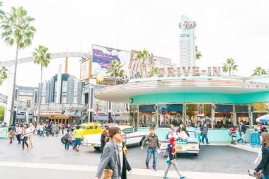 Osaka, Japonya - 21 Kasım 2016: temel tema park konumlar 