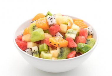 dilimlenmiş meyve (portakal, dragon meyve, karpuz, ananas karışımı, 