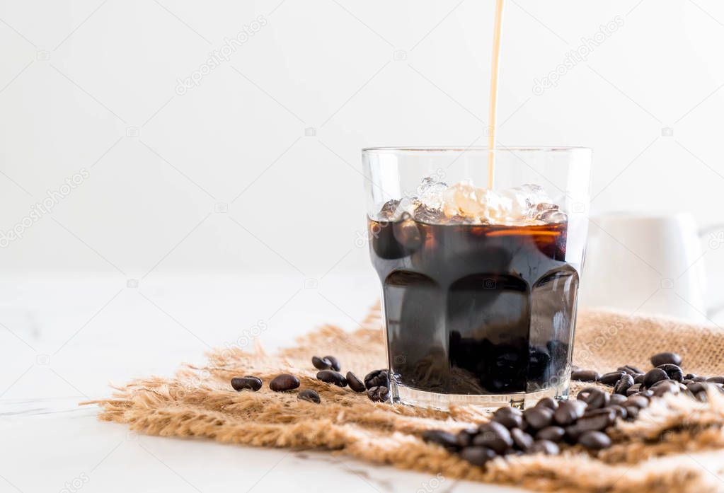 Iced coffee with milk