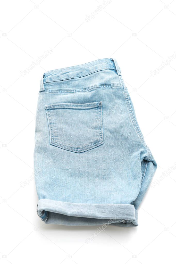 short jeans pants isolated 