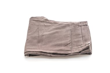 Beyaz arka plan üzerinde katlanmış kot