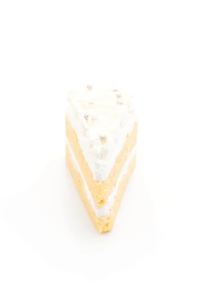 Vanille cake op witte achtergrond — Stockfoto