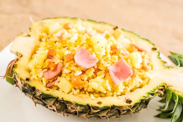 Pineapple fried rice with ham — Stock Photo, Image
