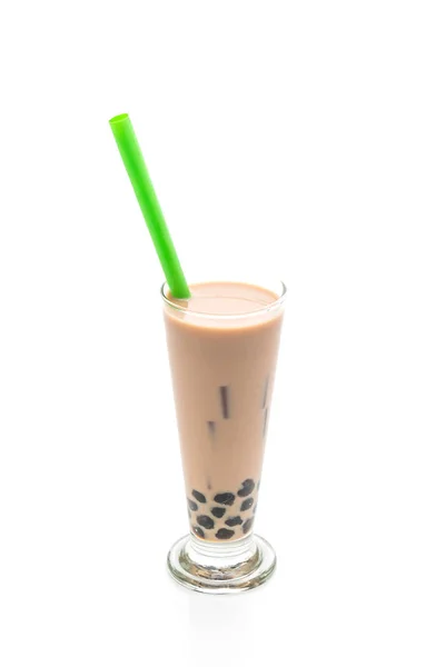 Iskallt mjölk te med bubbla — Stockfoto