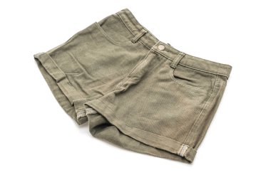 Beyaz arka plan üzerinde katlanmış kot