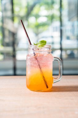 Portakallı gazoz kavanoz