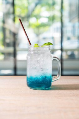 Mavi hawaii soda kavanoz