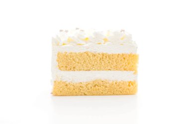 Beyaz arka plan üzerinde vanilyalı kek