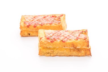 Croque monsieur pastırmalı yumurta soslu sandviç.