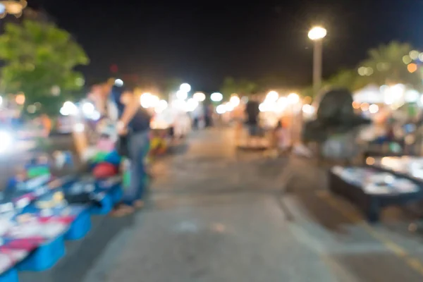 Abstrato borrão e desfocado mercado de rua noite na Tailândia — Fotografia de Stock