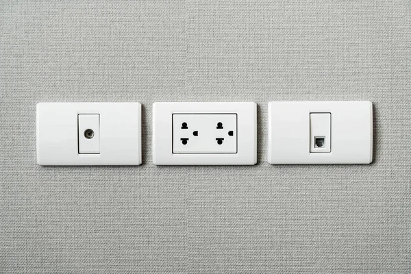 Electrical plug socket on wall — Stock Photo, Image