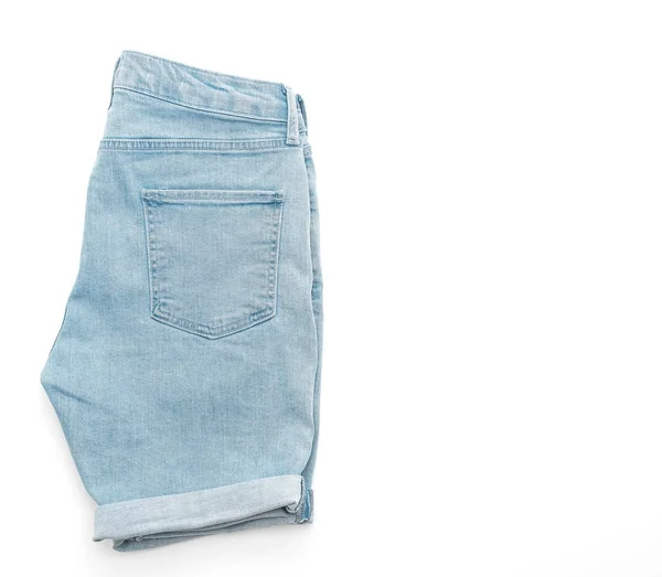 Korte jeans broek geïsoleerd — Stockfoto