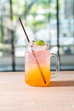 Portakallı gazoz kavanoz