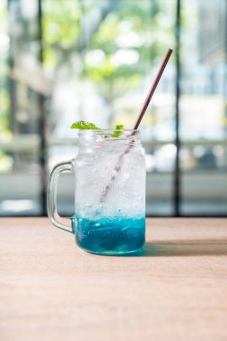 Mavi hawaii soda kavanoz