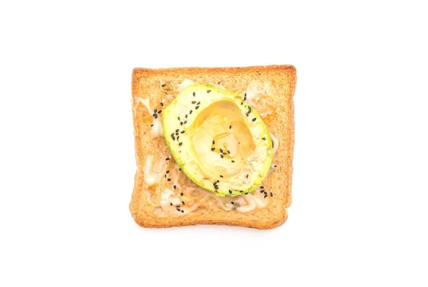 Wholewheat bread toast with avocado — Stock Photo, Image