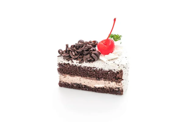 black forest cake on white background