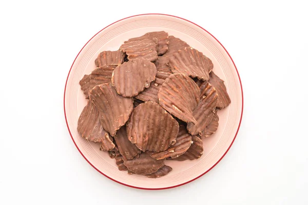 Potatischips med choklad — Stockfoto