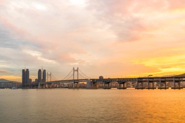 Gwangan köprü Busan City, Güney Kore.