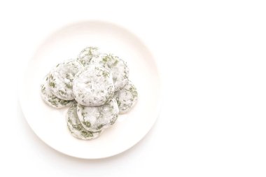 yeşil çay mochi kırmızı fasulye ile
