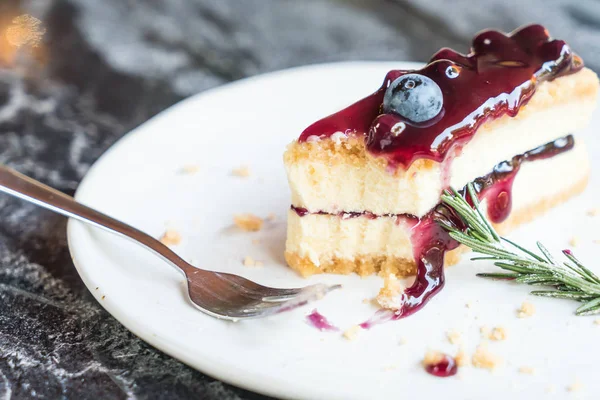 Blaubeerkäsekuchen — Stockfoto