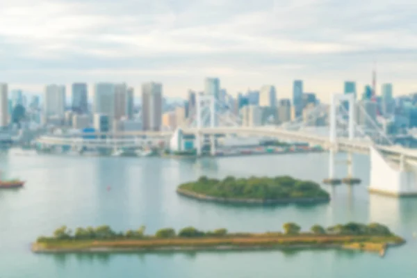 De skyline van Tokyo met Tokyo tower en rainbow bridge. — Stockfoto