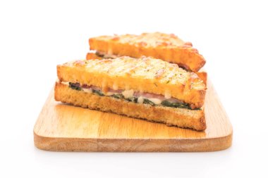 fırında ıspanak ve Jambonlu sandviç sos ile