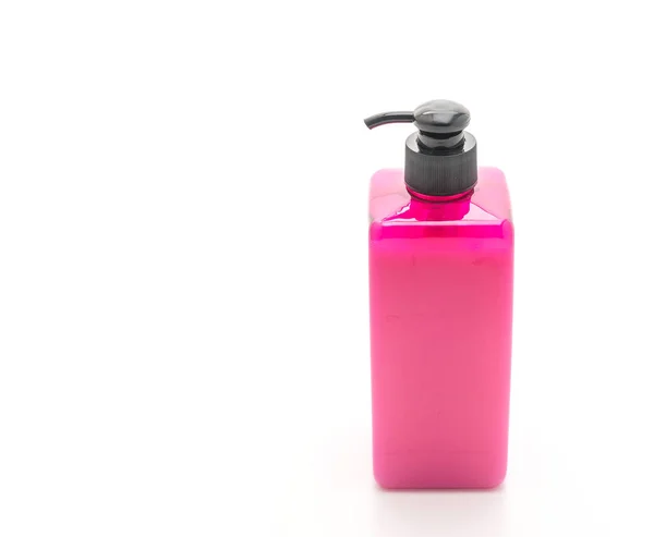 Shampoo or soap bottle on white background — Stock Photo, Image