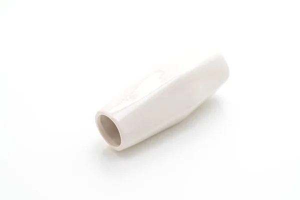 Belo vaso branco no fundo branco — Fotografia de Stock