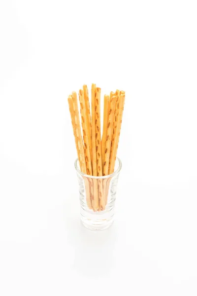 Palitos de galletas sobre fondo blanco — Foto de Stock