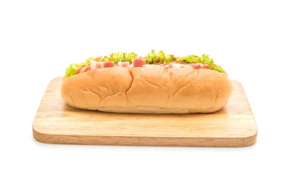 Hot dog salsiccia con ketchup — Foto Stock