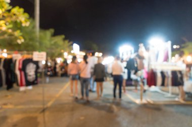 soyut bulanıklık ve defocesed gece semt pazarı Tayland