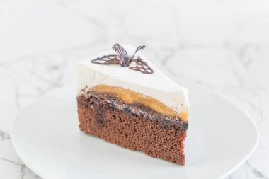 Banoffee pasta plaka üzerinde