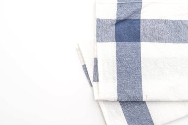 Beyaz arka plan üzerinde mutfak bezi (peçete)