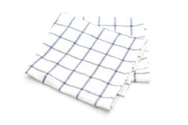 Beyaz arka plan üzerinde mutfak bezi (peçete)