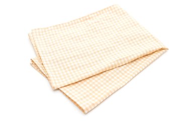 Beyaz arka plan üzerinde mutfak bezi (peçete)