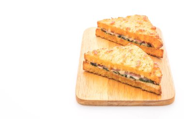 fırında ıspanak ve Jambonlu sandviç sos ile