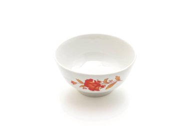 beyaz arkaplanda kase