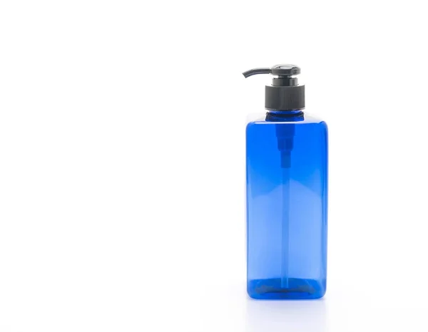 Üres szivattyú üveg sampon és szappan — Stock Fotó
