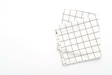 Beyaz arka plan üzerinde mutfak bezi (peçete)