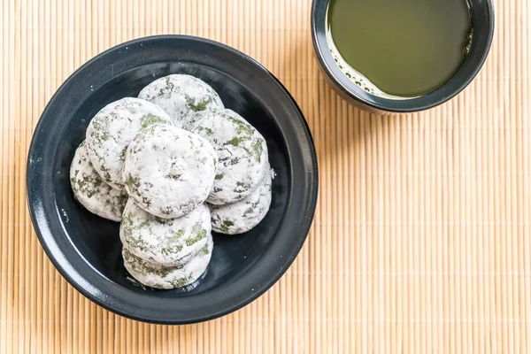 Tè verde mochi con fagioli rossi — Foto Stock