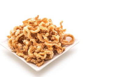 Kızarmış domuz eti rince ya da domuz eti aperatif Kuzey Tayland yeşil biber D ile