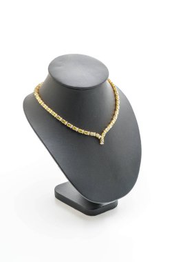 güzel ve lüks kolye takı ile boyun standı 