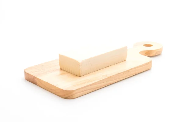 Tofu sobre fundo branco — Fotografia de Stock