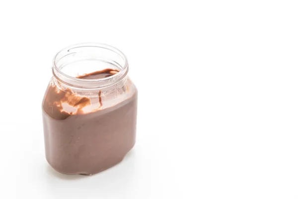 Frasco de propagação de avelã de chocolate — Fotografia de Stock