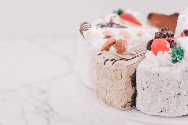 farklı dilim kek kek stand