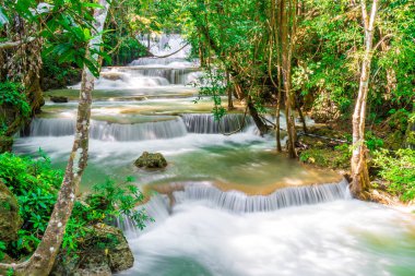 Huay Mae Kamin Waterfall, Kanchanaburi Tayland