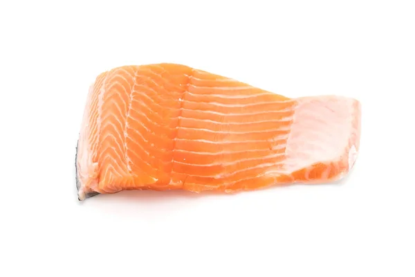 Verse zalm op wit — Stockfoto