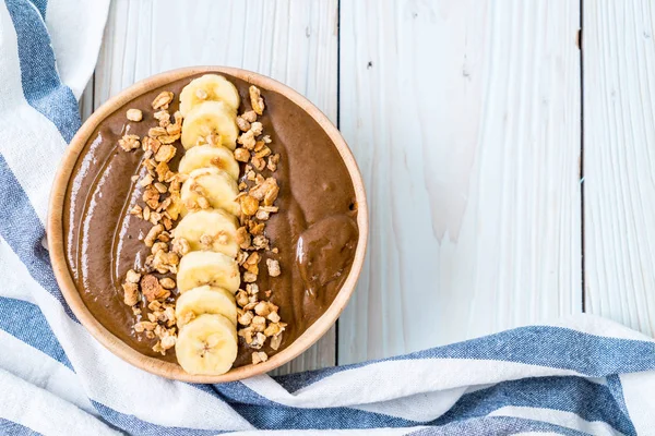 Tazón de batidos de chocolate —  Fotos de Stock